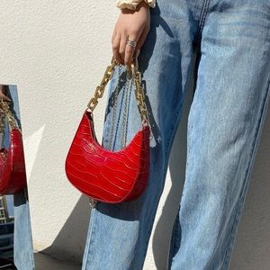 Mini Red Satchel Bag